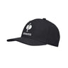 black cap with Strauss-Logo showing the white ostrich