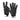 Gloves e.s.trail all season in black showing peace Sign